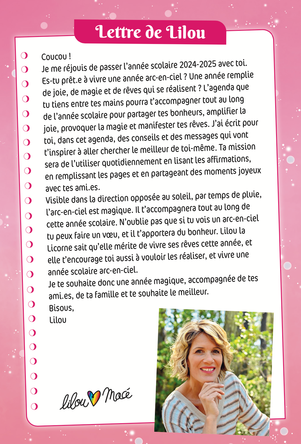 Mon année Arc-en-ciel - Agenda Lilou la Licorne 2024-2025