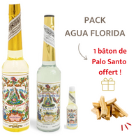 Précommande - Agua Florida - PACK (1 grande bouteille Agua Florida Cologne + 1 grande bouteille Peru + 1 bouteille Agua Florida Peru 22ml + 🎁 1 bâton Palo Santo offert)