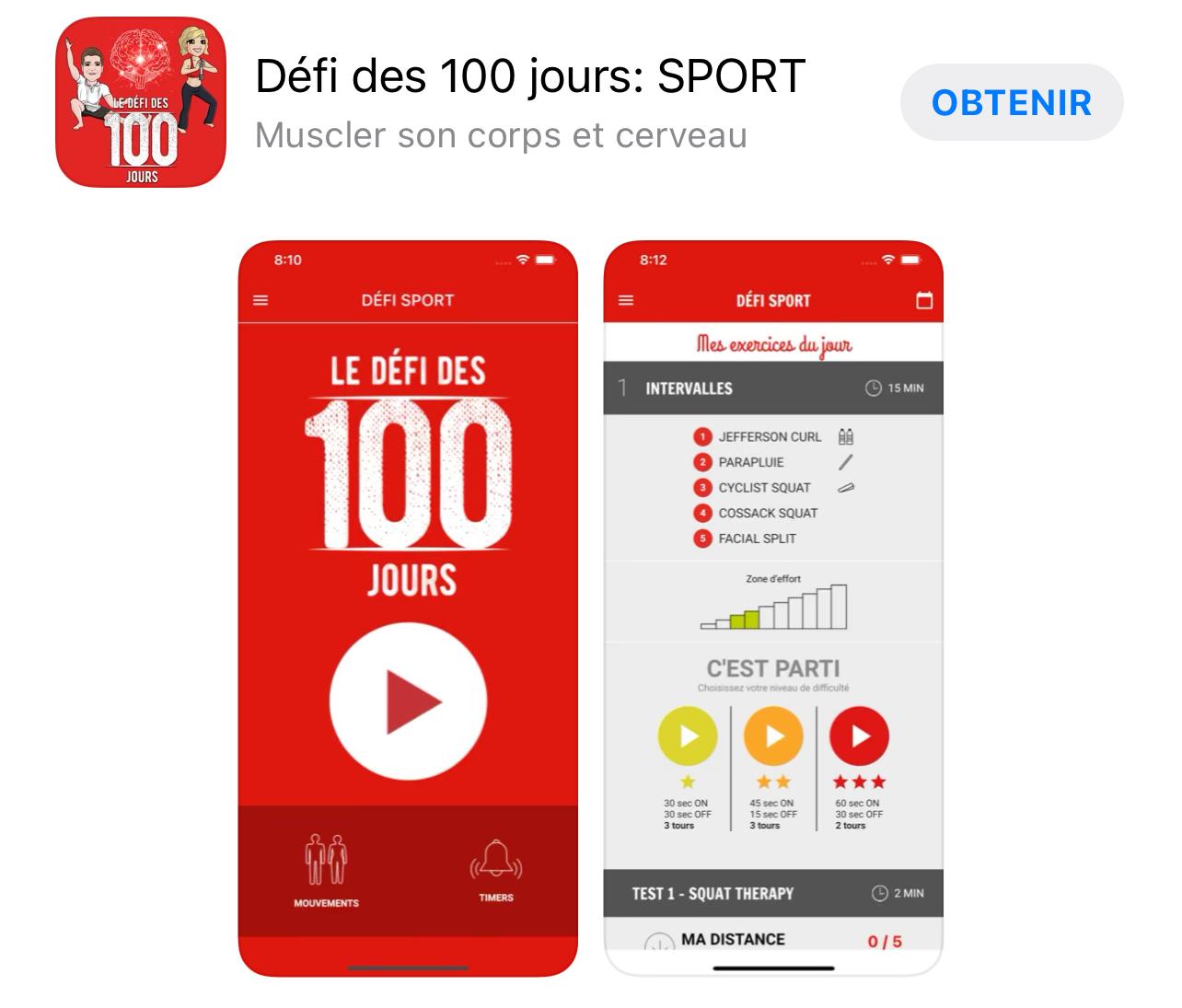 100 VIDÉOS DE COACHING Défi des 100 jours POUR MUSCLER SON CORPS ET SON CERVEAU de Lilou Macé et David Bouih