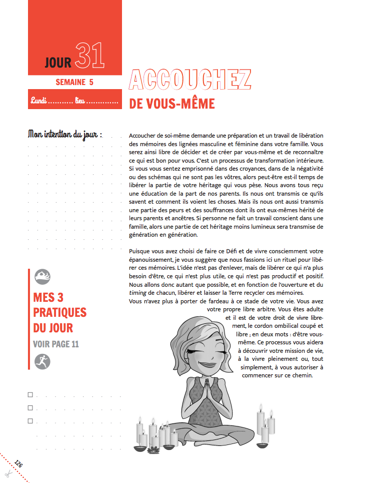 PACK Cahier d'exercices du Défi des 100 jours pour TROUVER SA MISSION DE VIE + Carnet de notes + 100 cartes intuition