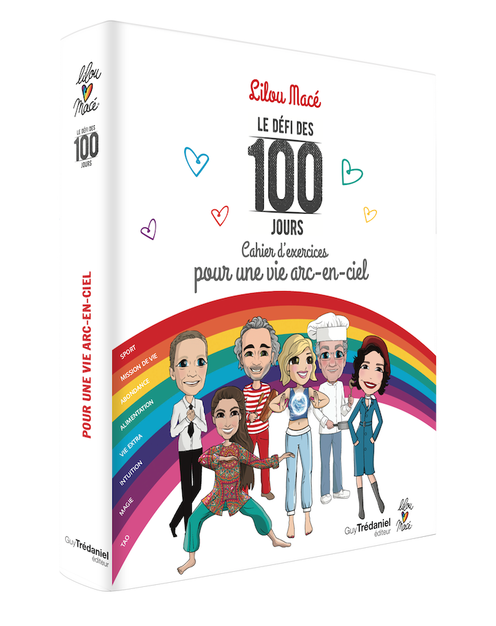 PACK Le Défi des 100 jours pour une vie arc-en-ciel CAHIER + CARTES + CADEAUX - Lilou Macé