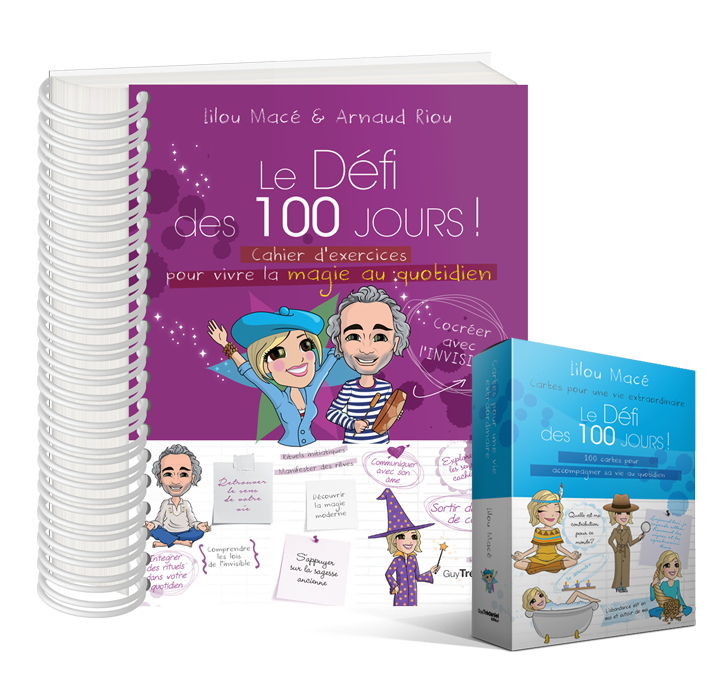 Pack Cahier Défi 100 Jours MAGIE + Cartes Défi des 100 Jours