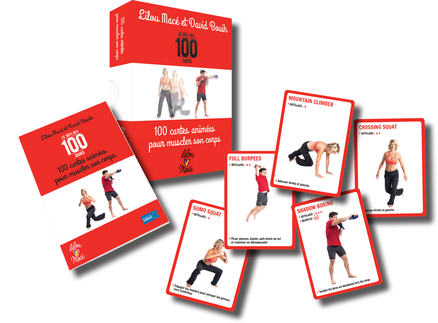 PACK Cahier d'exercices pour muscler son corps + 100 cartes animées + Bracelet OFFERT