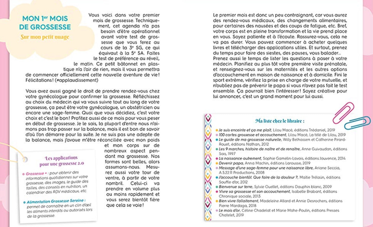 Mon Agenda De Grossesse - Lilou Macé, éditions Leducs