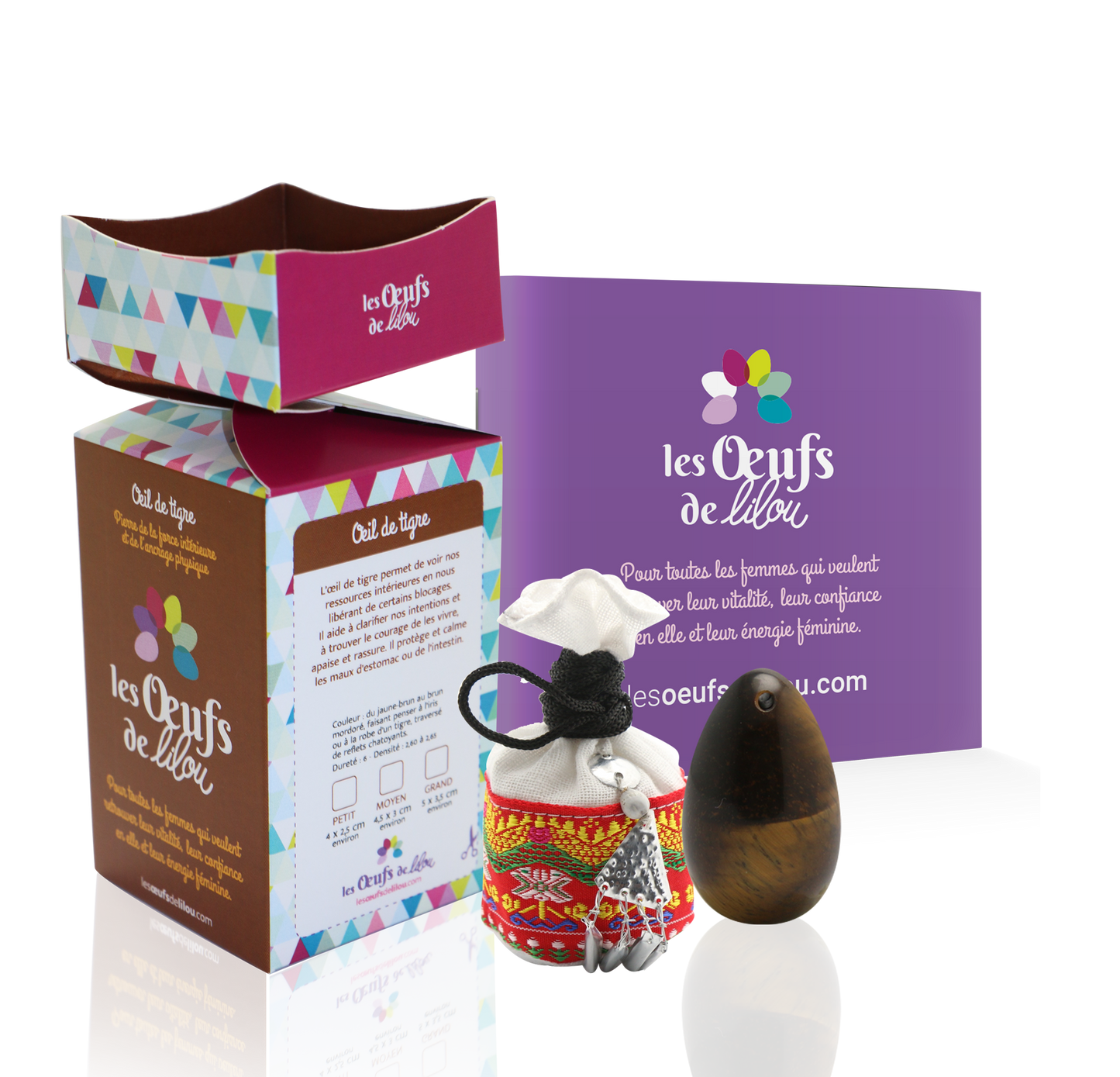 Kit complet Oeuf de Yoni OEIL DE TIGRE