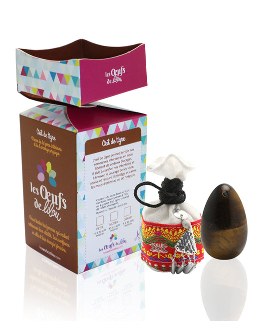 Kit complet Oeuf de Yoni Oeil de Tigre PETIT PERCÉ