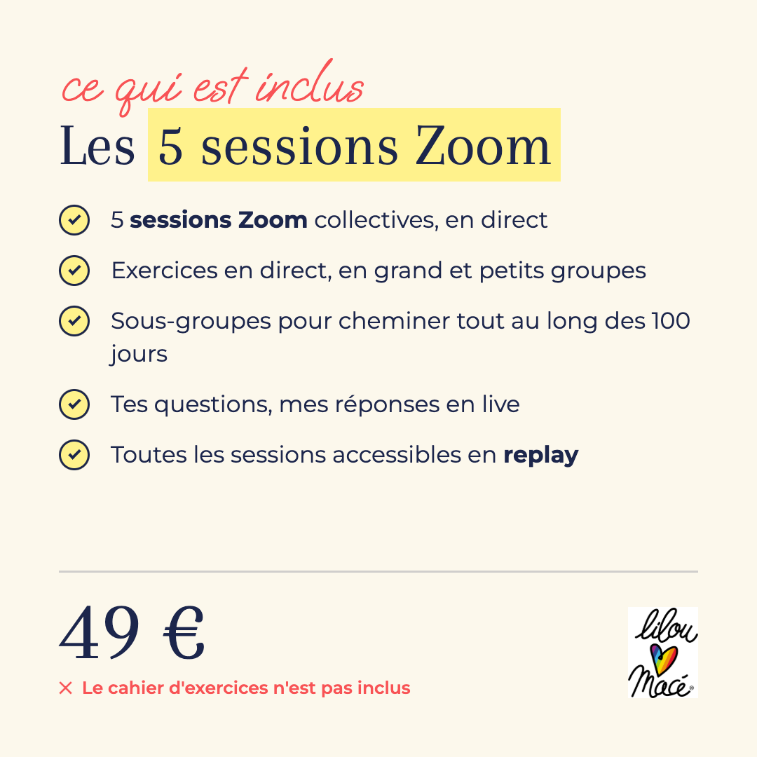 Défi des 100 Jours en direct — 5 ateliers live avec Lilou
