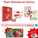 PACK REMISE EN FORME 🔥: Cahier Défi des 100 jours Sport + 100 cartes animées SPORT + 1 Livre Glucose Révolution + 1 livre Boissons Détox + 100 VIDÉOS DE COACHING  OFFERTES (Défi Sport)🎁 !!!+ 7 jours détox🎁