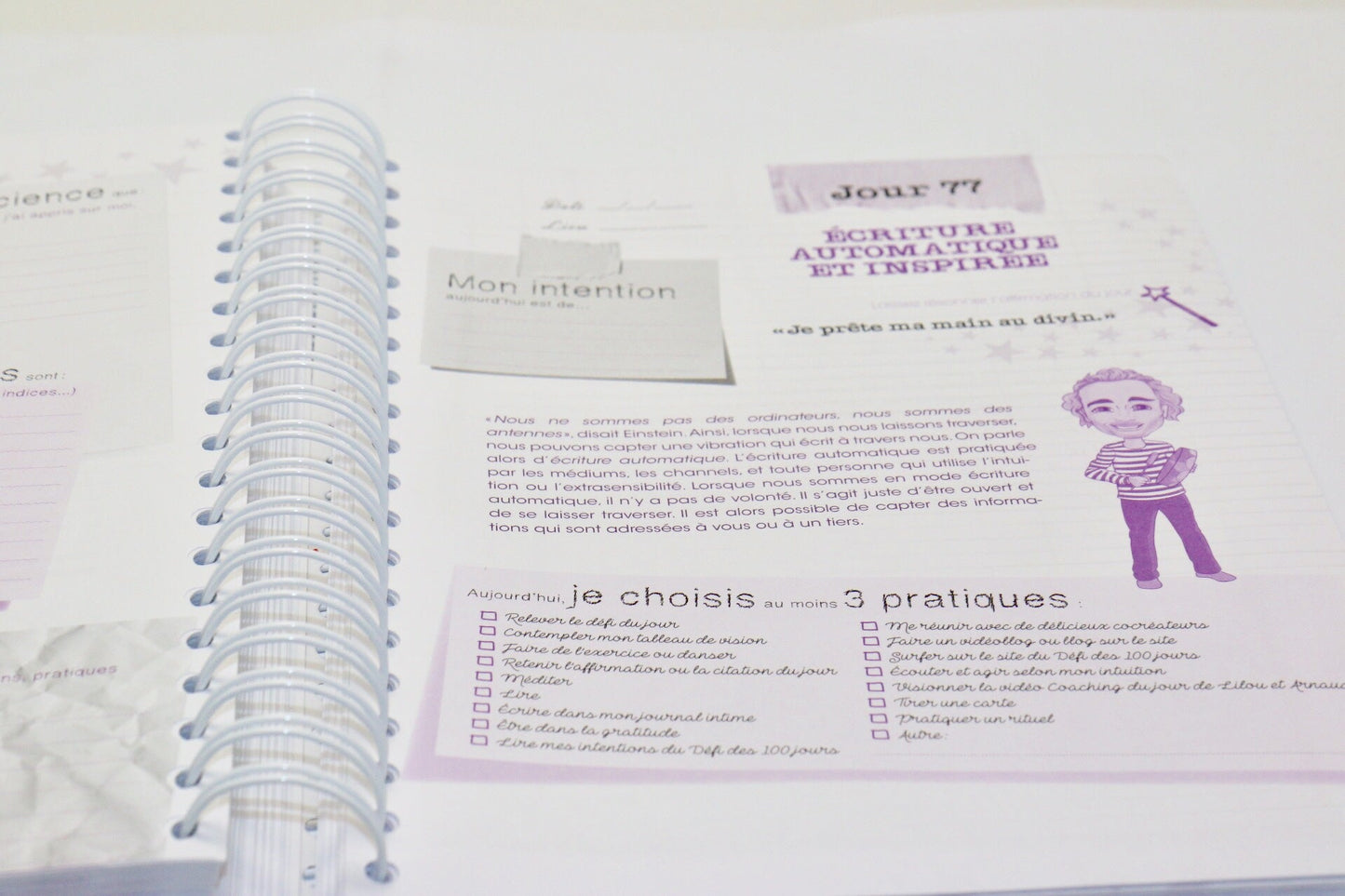PACK Cahier d'exercices du Défi des 100 jours pour VIVRE LA MAGIE AU QUOTIDIEN  + Carnet de notes + 100 cartes magie