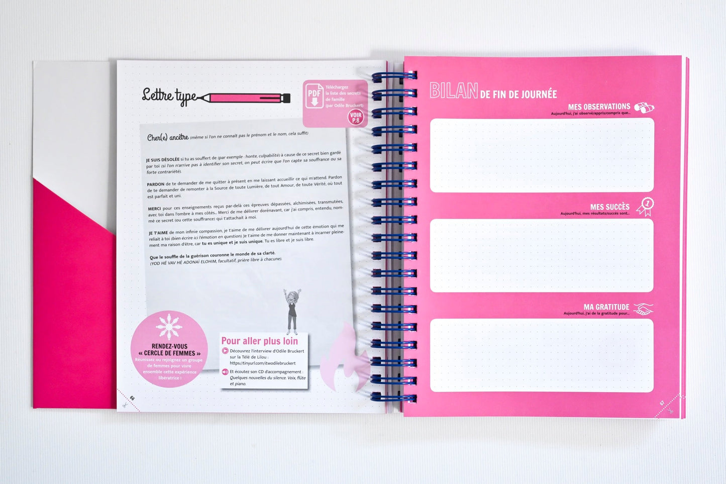 PACK Cahier d'exercices du Défi des 100 jours pour ÉVEILLER SON FÉMININ + Carnet de notes