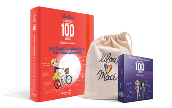 PACK Cahier d'exercices du Défi des 100 jours pour TROUVER SA MISSION DE VIE  + 100 cartes intuition + POCHETTE CADEAU