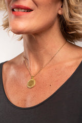 HATHOR | Pendentif FLEUR DE VIE en PLAQUÉ OR | LE CODE SOPHIA