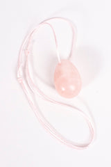 Collier QUARTZ ROSE EN OEUF DE YONI