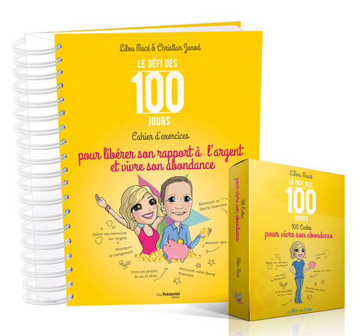 PACK Cartes et cahier d'exercices du Défi des 100 jours POUR LIBÉRER SA RELATION À L'ARGENT Edition Version 2 révisée