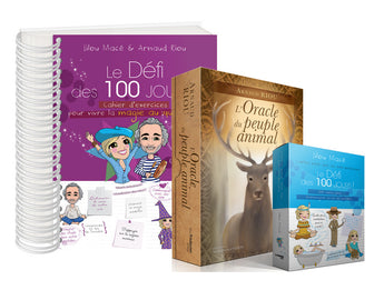 Pack Cahier Défi 100 Jours MAGIE + L'Oracle du peuple animal + Cartes Défi des 100 Jours