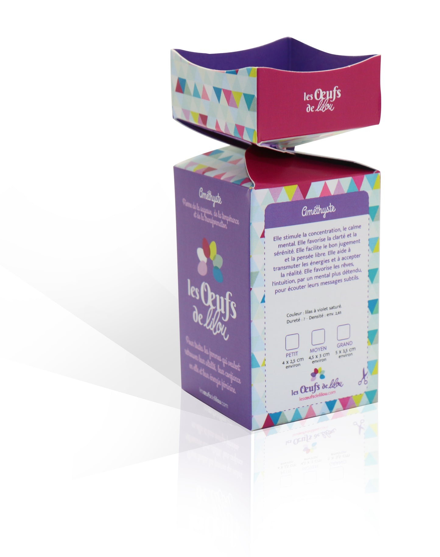 Kit complet Œuf de Yoni Améthyste MOYEN PERCÉ, en quête de spiritualité