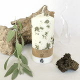 Bougie énergétique PURIFICATION Sauge + Pierre de Lave