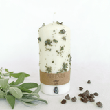 Bougie énergétique PURIFICATION Sauge + Pierre de Lave