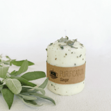 Bougie énergétique PURIFICATION Sauge + Pierre de Lave