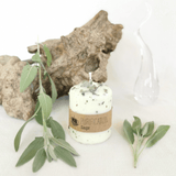 Bougie énergétique PURIFICATION Sauge + Pierre de Lave