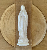 Madone - Statue de cire Notre Dame de Lourdes Blanc Immaculée 2 tailles