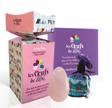 Kit complet PACK 2 Oeufs de yoni GRANDE OEIL DE TIGRE ET MOYENNE QUARTZ ROSE