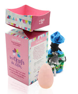 Kit complet Oeuf de Yoni Quartz Rose PETIT PERCÉ, pierre de la douceur et amour de soi, Les Oeufs de Lilou