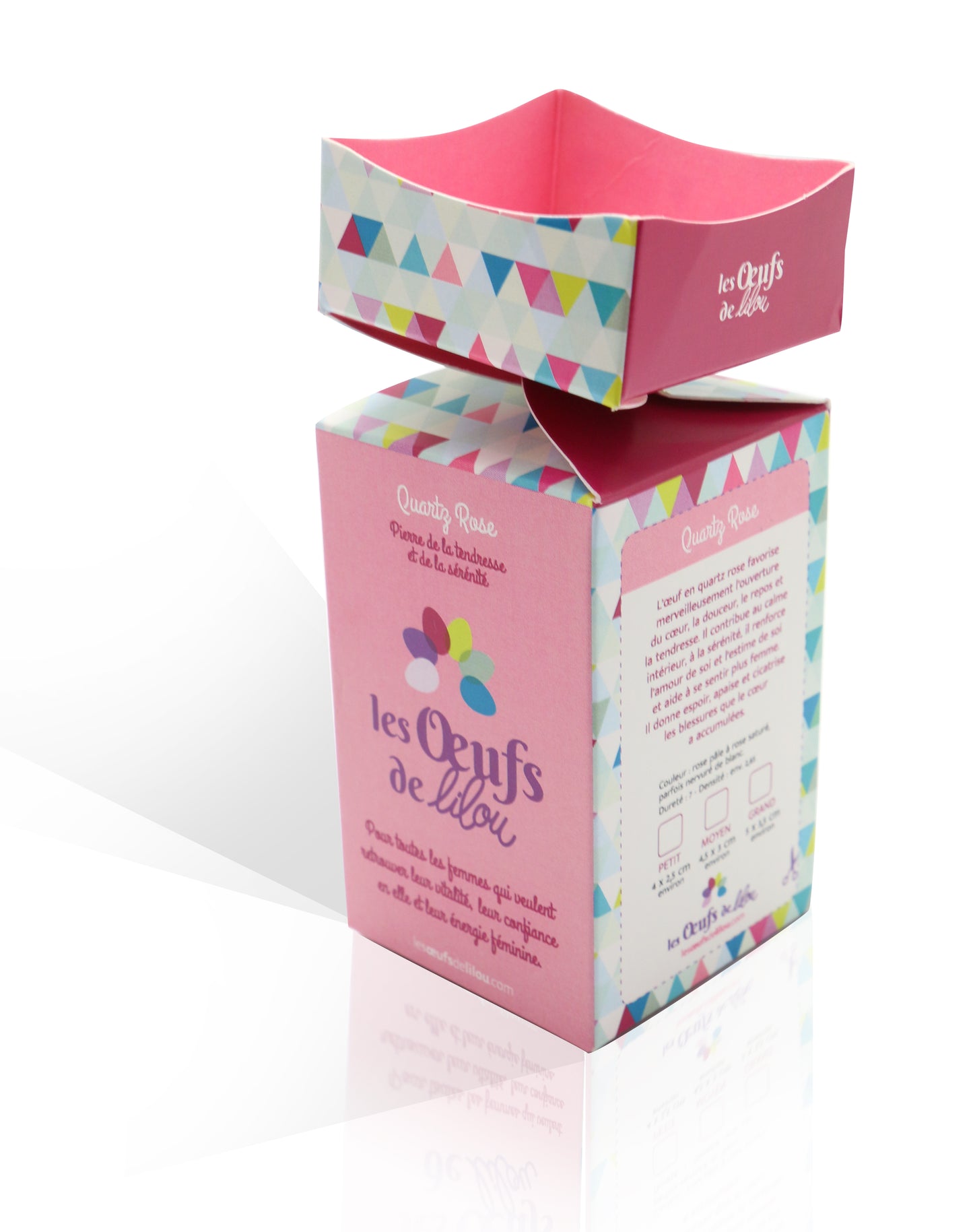 Kit complet Œuf de Yoni Quartz Rose GRAND PERCÉ, douceur et amour de soi